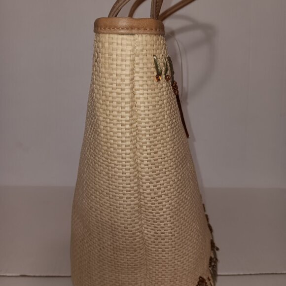 WOMEN'S TARGET WOVEN STRAW TULIP TOTE BAG - Picture 5 of 11
